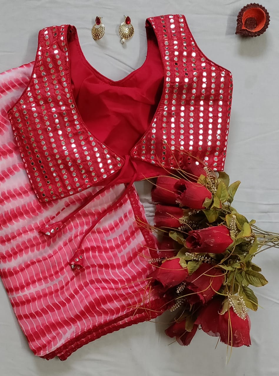 SHIBORI GEORGETTE SAREE - AS1069
