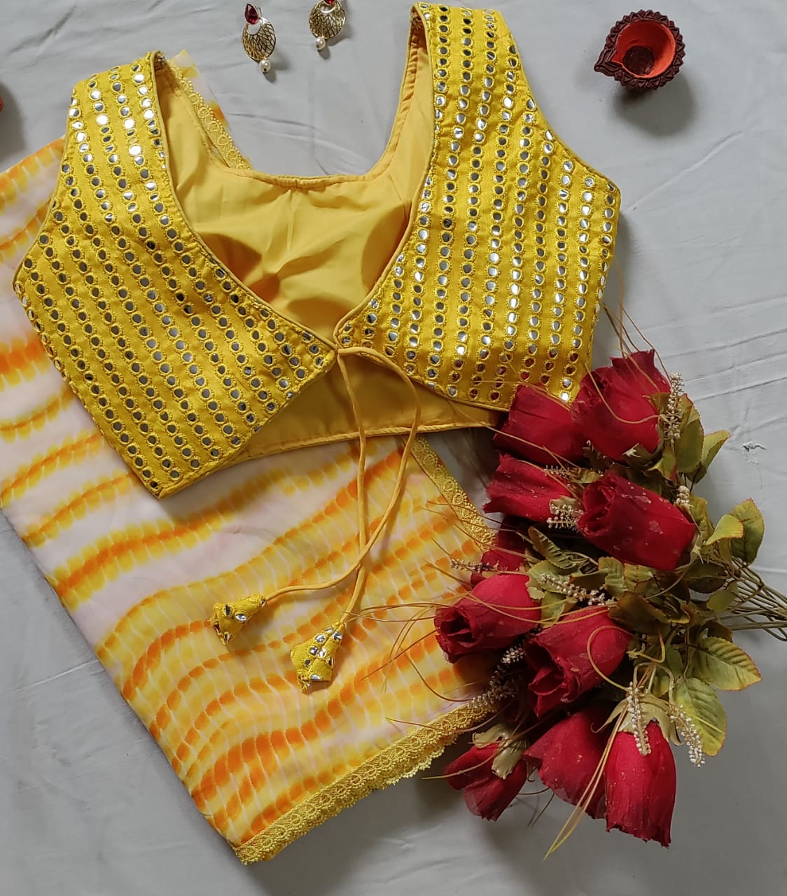 SHIBORI GEORGETTE SAREE - AS1069