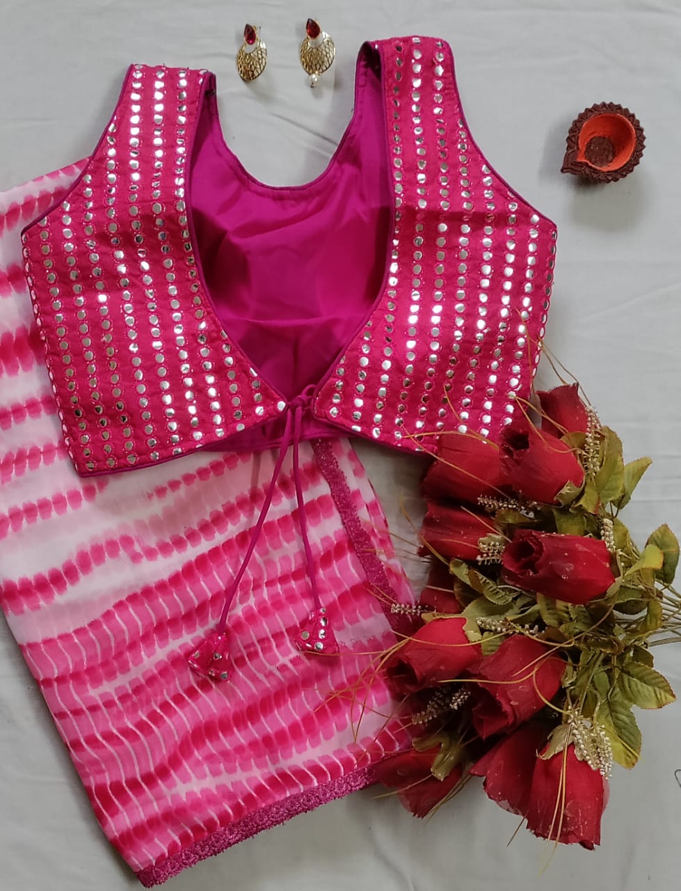 SHIBORI GEORGETTE SAREE - AS1069