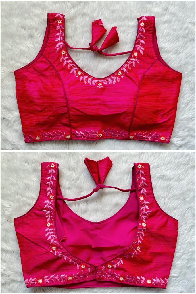 SILK READYMADE BLOUSE - AK780