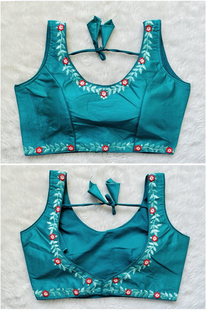 SILK READYMADE BLOUSE - AK780