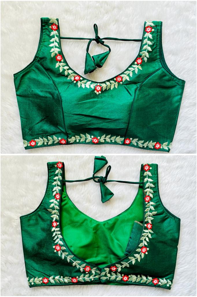 SILK READYMADE BLOUSE - AK780