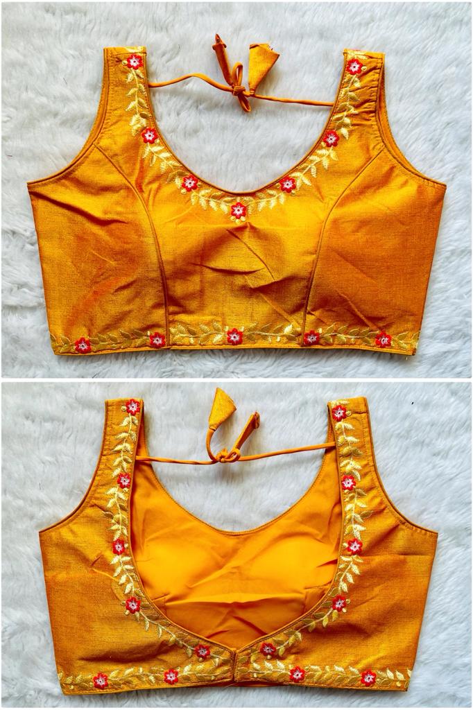 SILK READYMADE BLOUSE - AK780