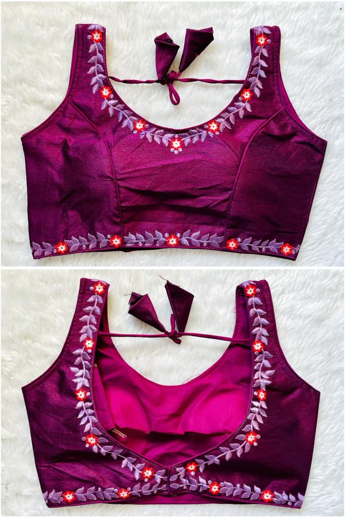 SILK READYMADE BLOUSE - AK780
