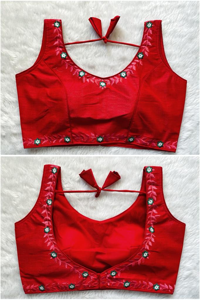 SILK READYMADE BLOUSE - AK780