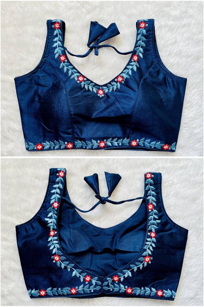 SILK READYMADE BLOUSE - AK780