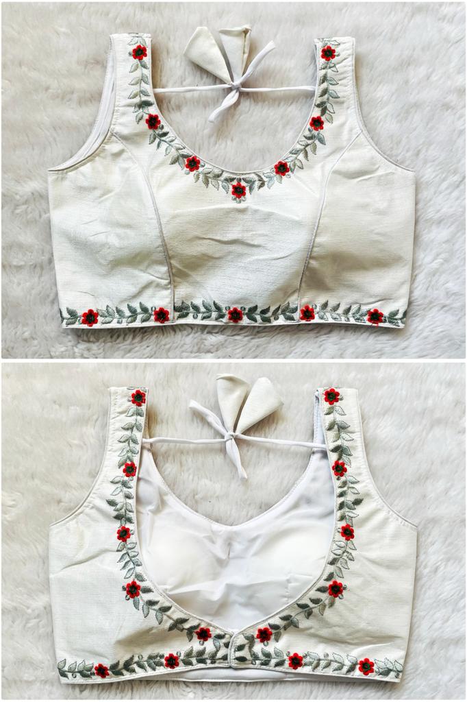 SILK READYMADE BLOUSE - AK780