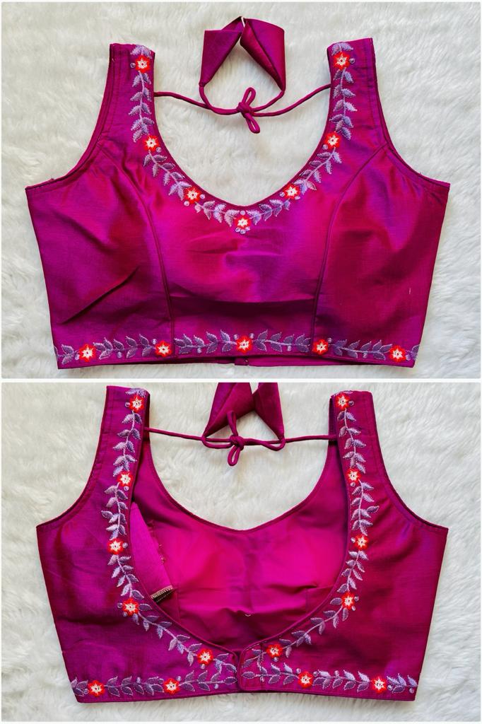 SILK READYMADE BLOUSE - AK780
