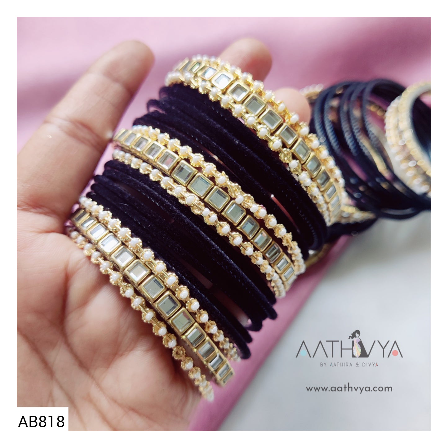VELVET BANGLE SET - AB818
