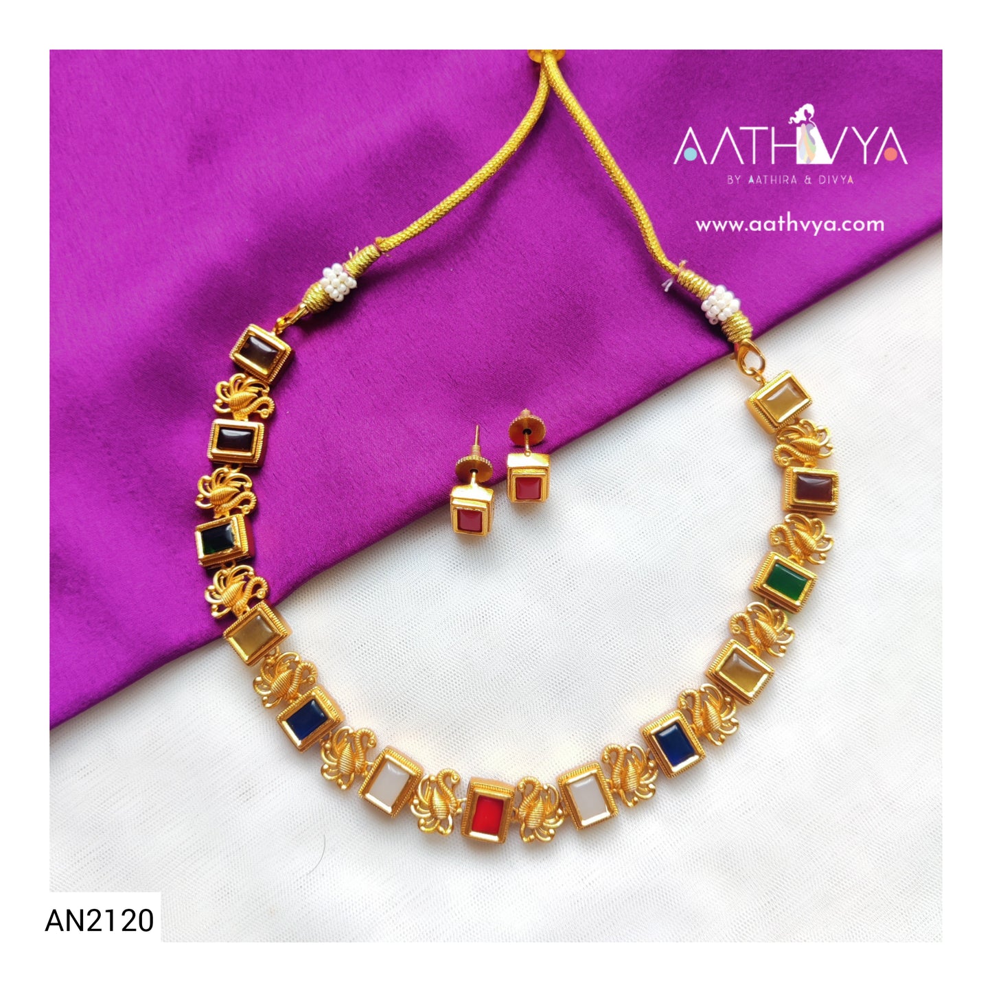 VIHAAN - MULTICOLOURED AD CHOKER SET - AN2120