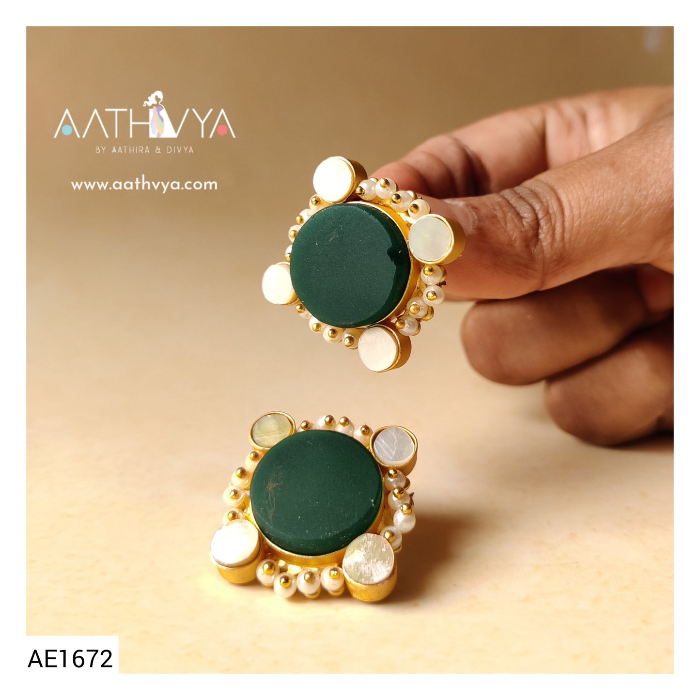 NATURL STONE STUDS - AE1672