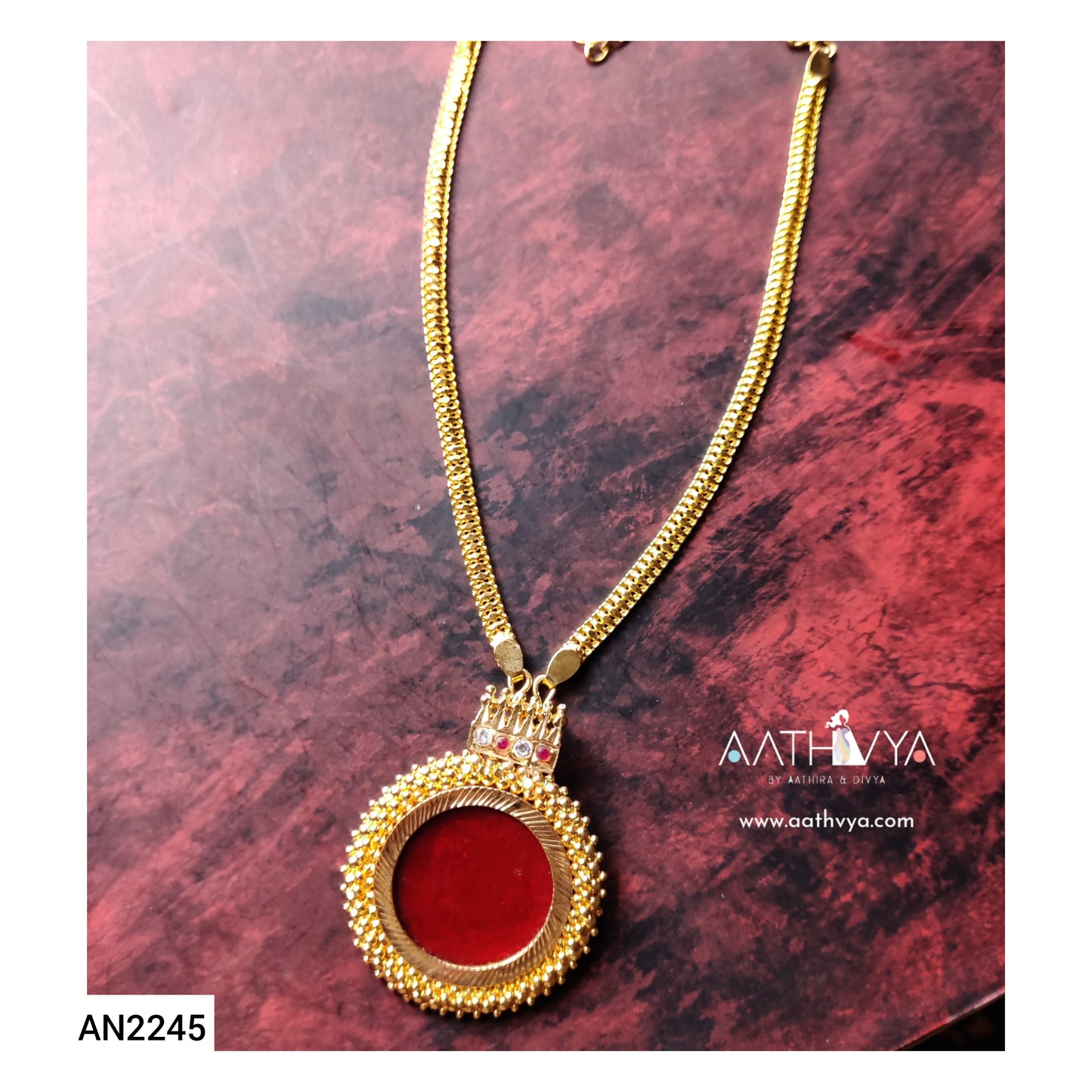 ROUND PENDANT NECKPIECE SET - AN2245