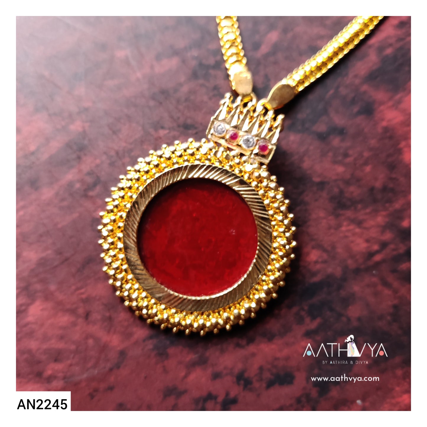 ROUND PENDANT NECKPIECE SET - AN2245