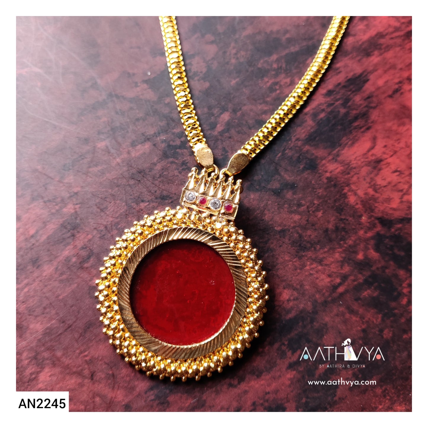 ROUND PENDANT NECKPIECE SET - AN2245