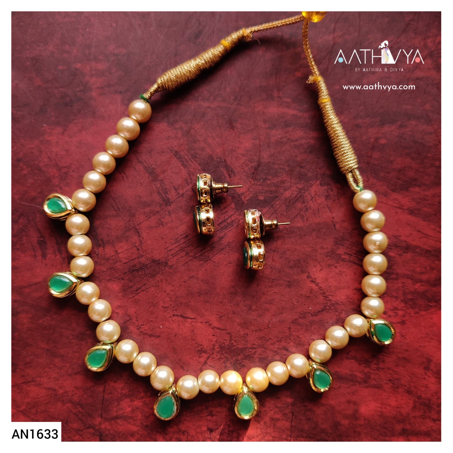 PEARL KUNDAN CHOKER - AN1633