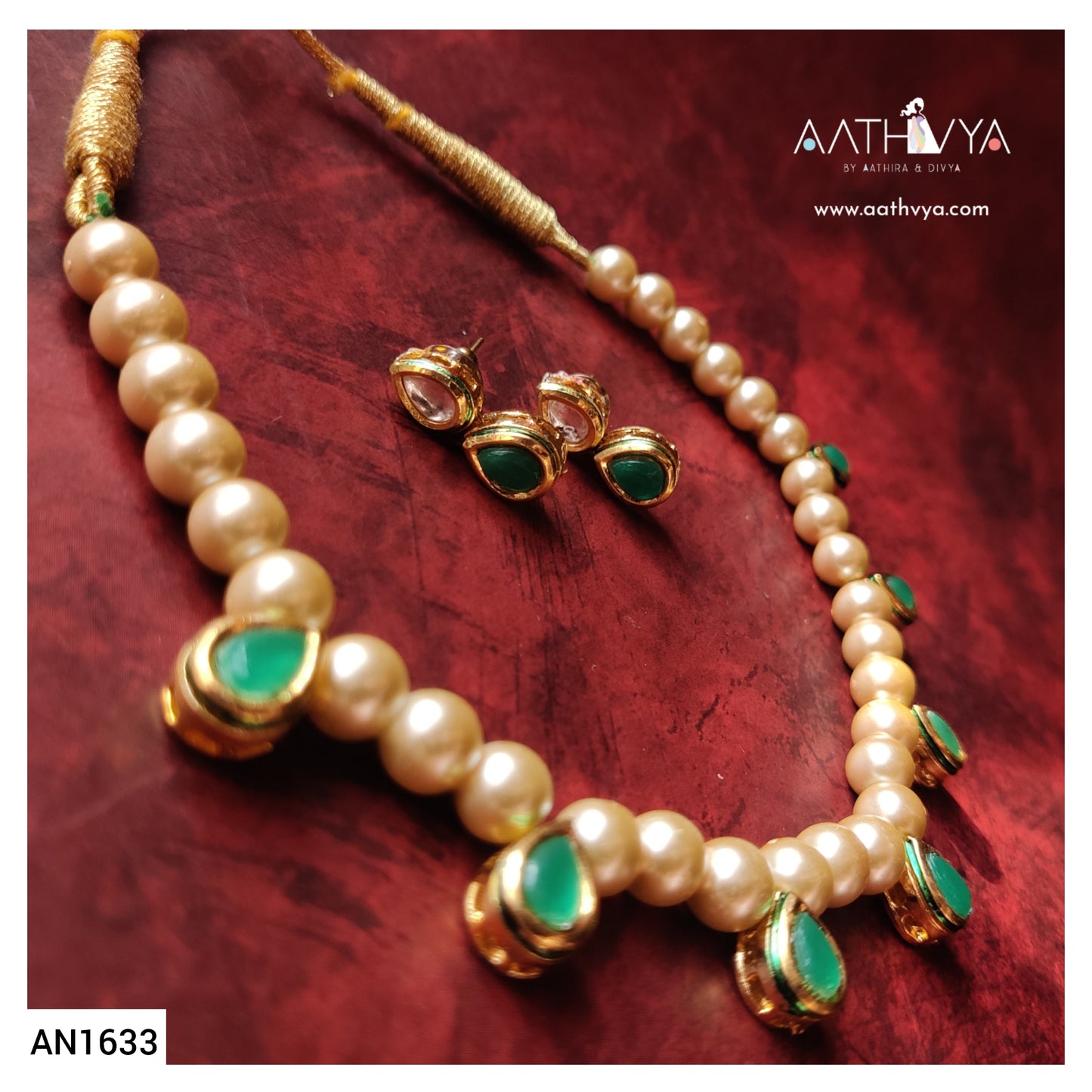 PEARL KUNDAN CHOKER - AN1633