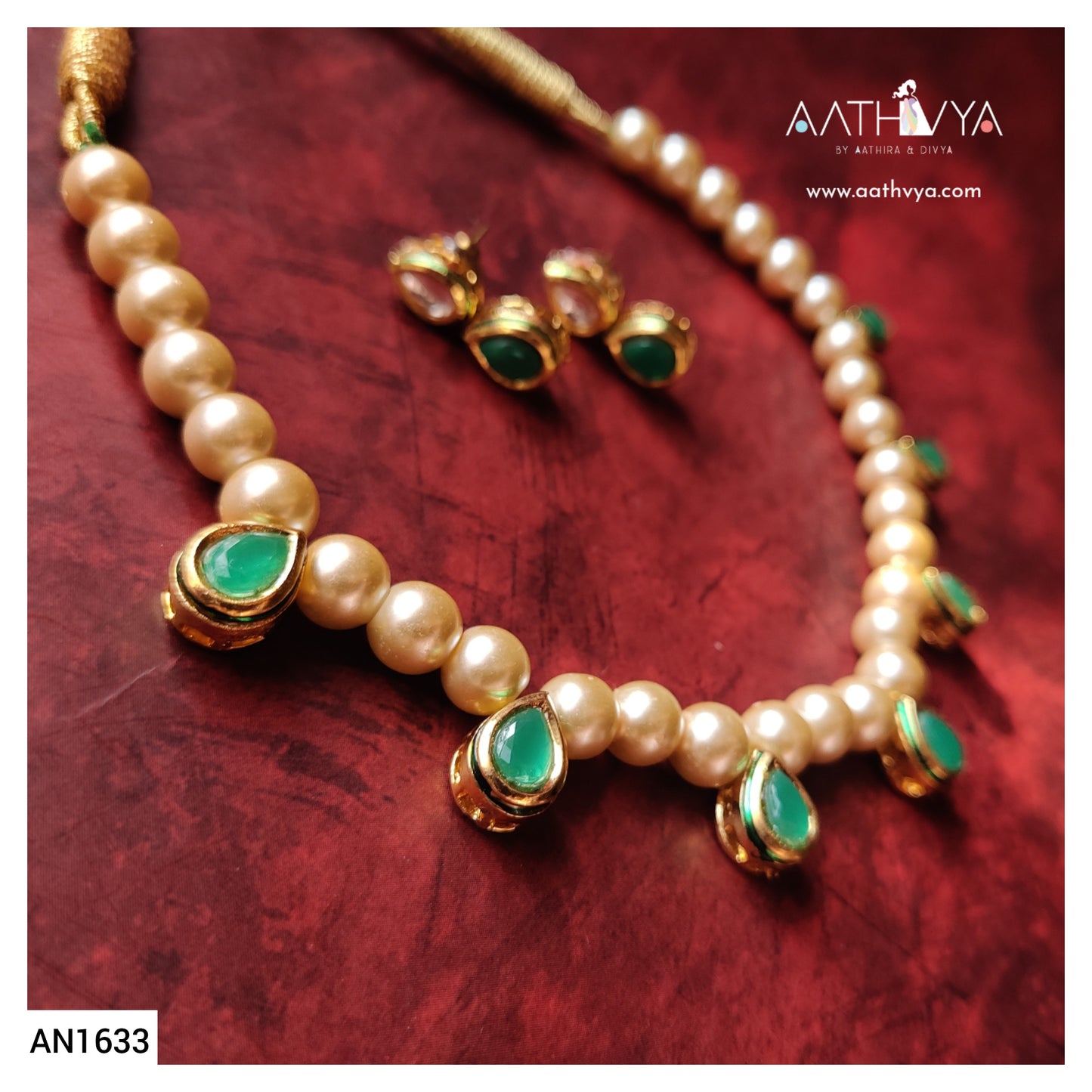 PEARL KUNDAN CHOKER - AN1633