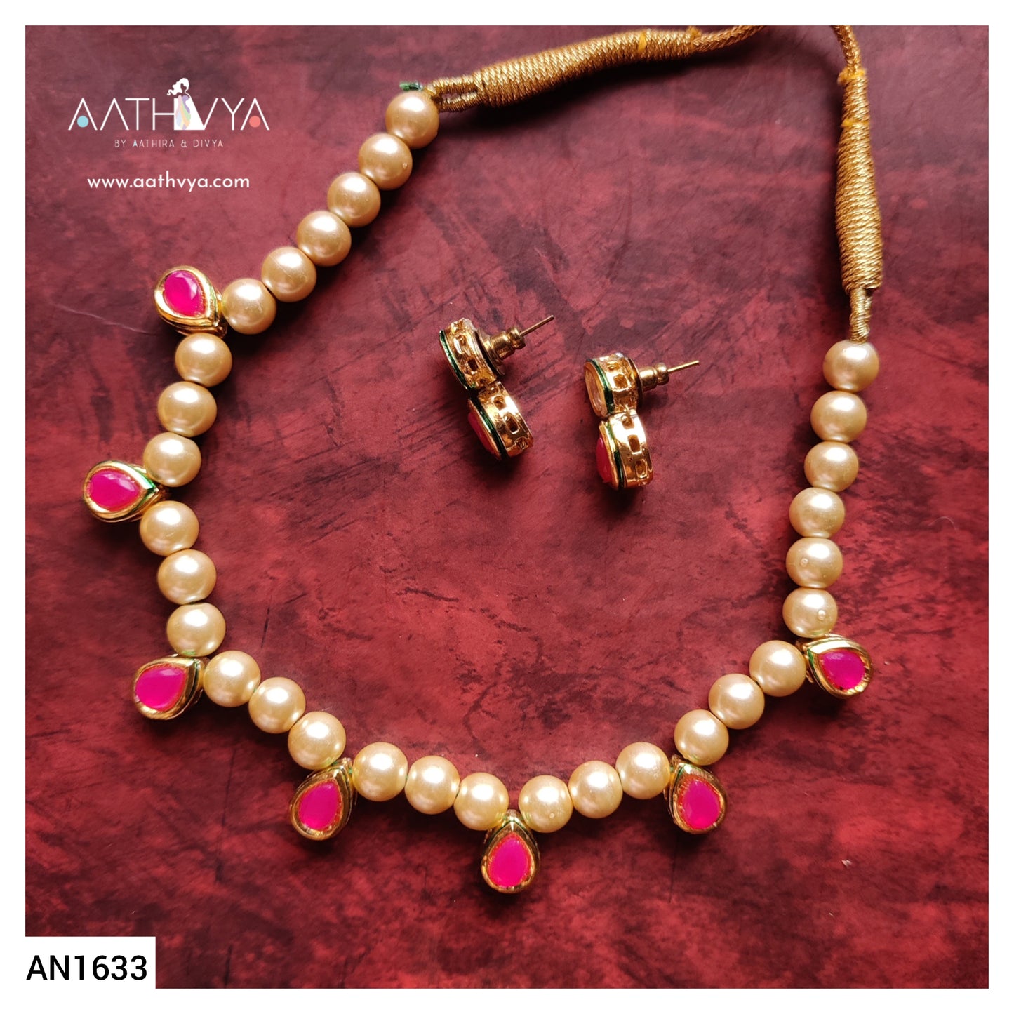 PEARL KUNDAN CHOKER - AN1633