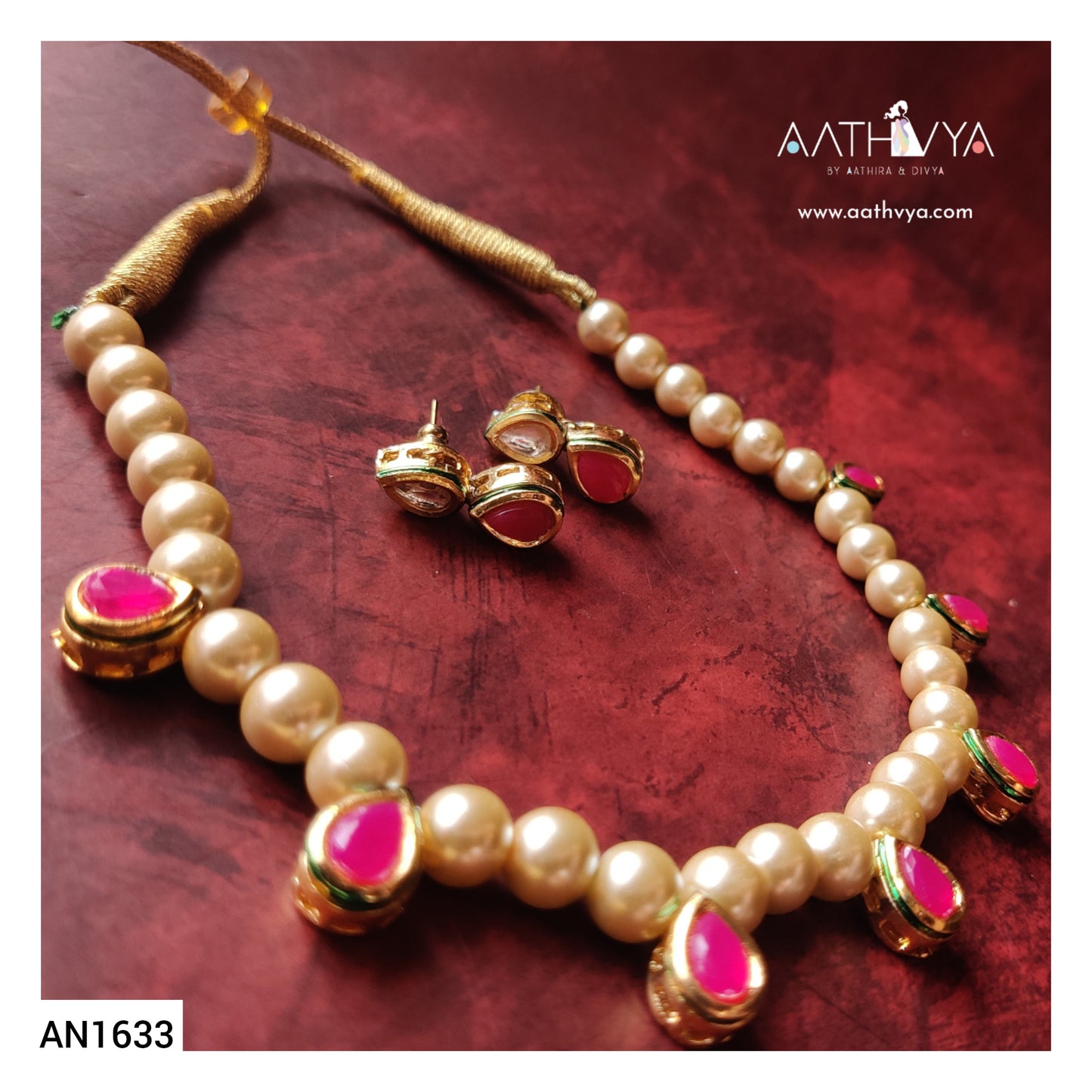 PEARL KUNDAN CHOKER - AN1633