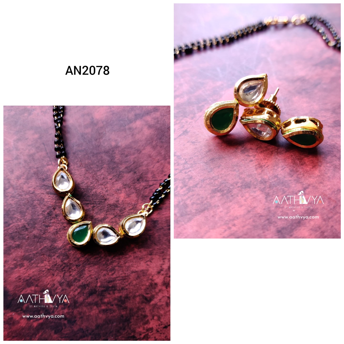 PENTA KUNDAN MANGALSUTRA SET - AN2078
