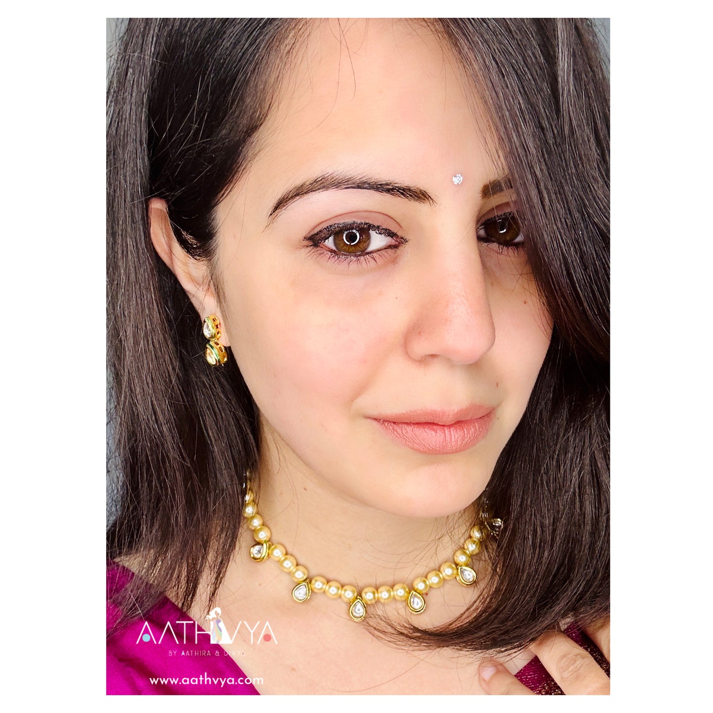 PEARL KUNDAN CHOKER - AN1633
