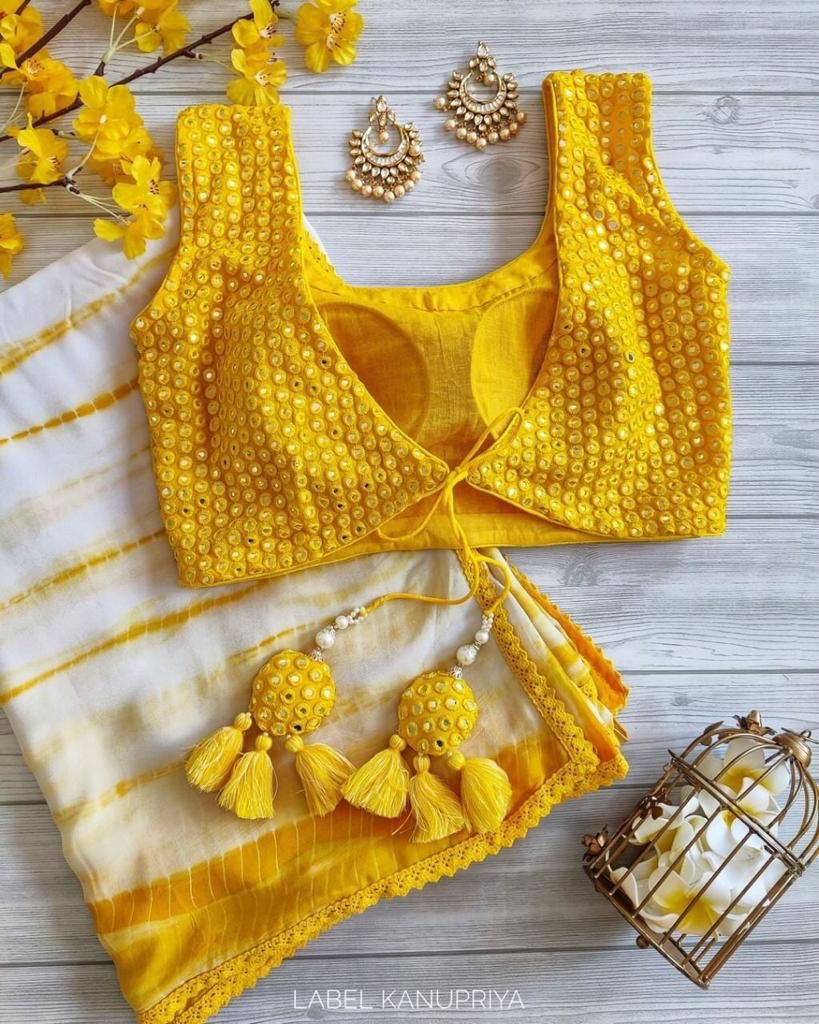 SHIBORI GEORGETTE SAREE - AS1069