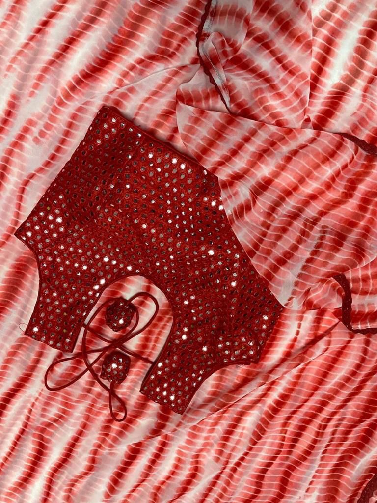 SHIBORI GEORGETTE SAREE - AS1069