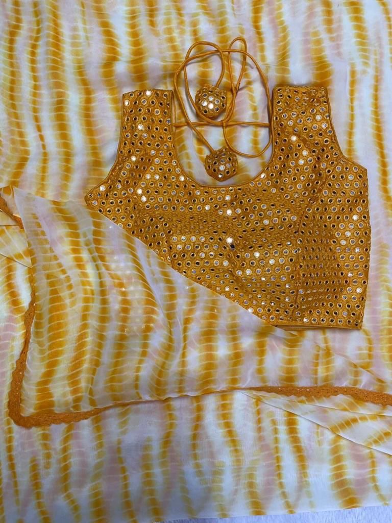 SHIBORI GEORGETTE SAREE - AS1069
