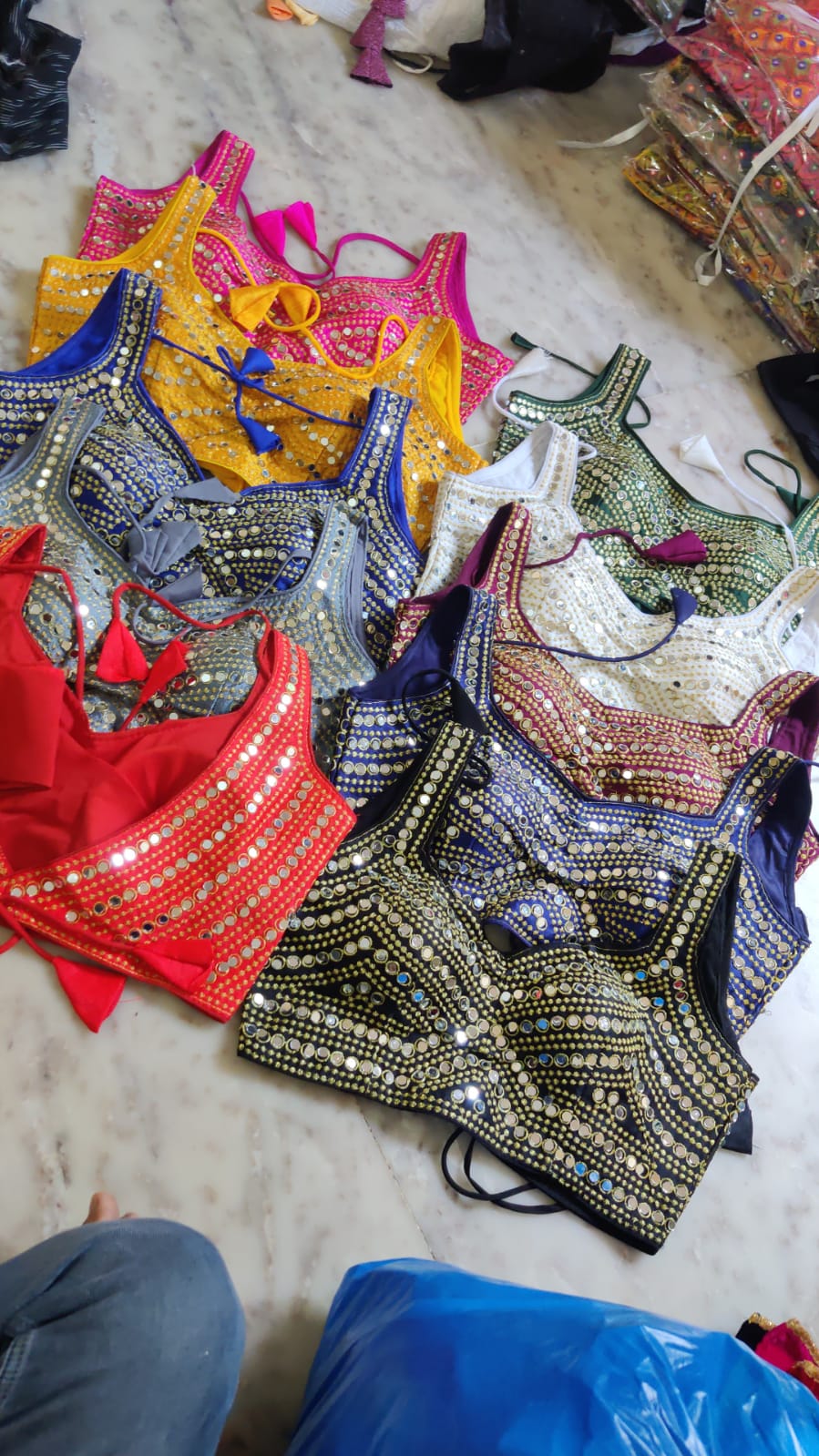 MIRROR WORKED BLOUSE - AK105