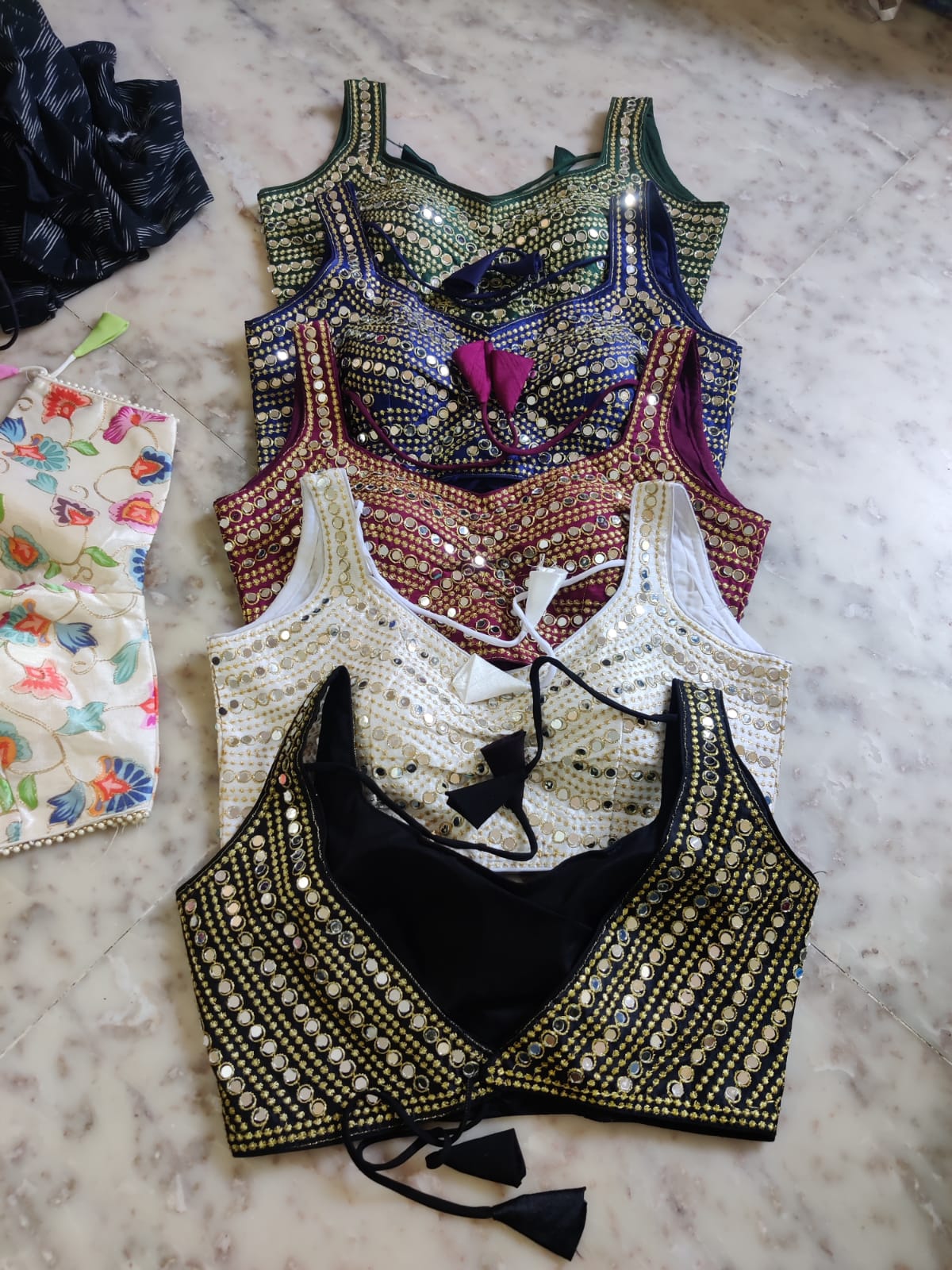 MIRROR WORKED BLOUSE - AK105