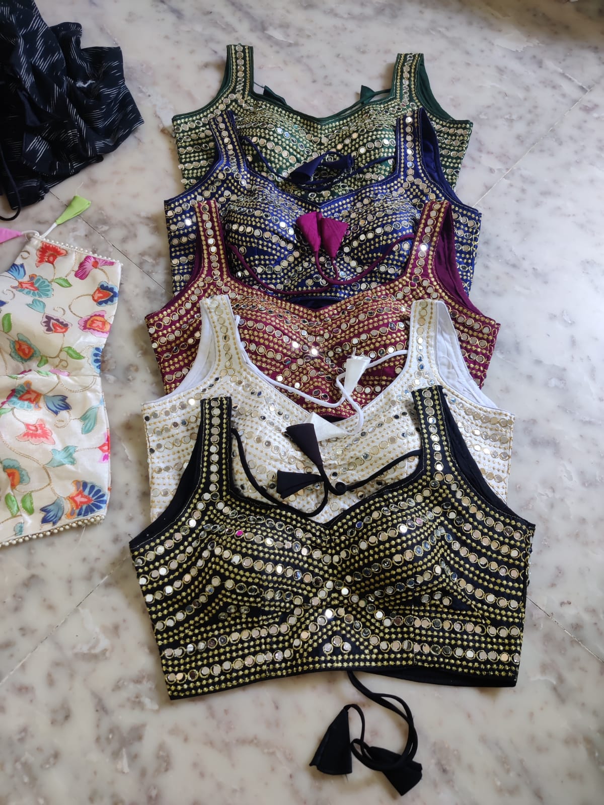 MIRROR WORKED BLOUSE - AK105