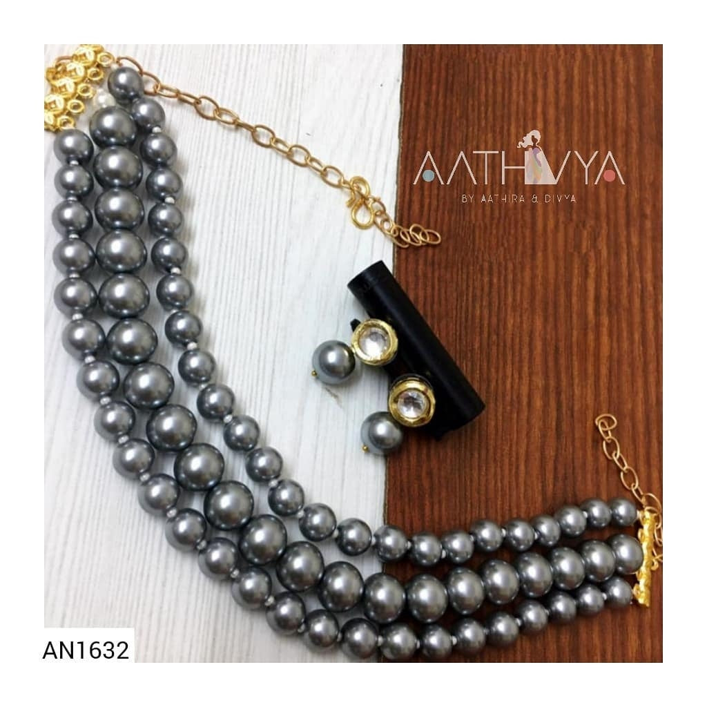 SHELL PEARL CHOKER SET - AN1632