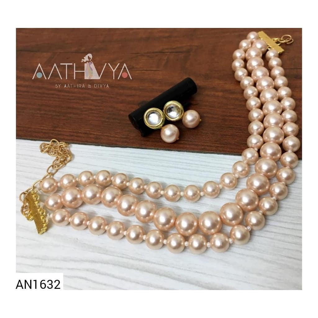 SHELL PEARL CHOKER SET - AN1632