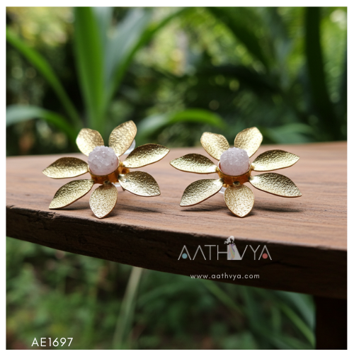 CONTEMPORARY FLORAL STUD - AE1697