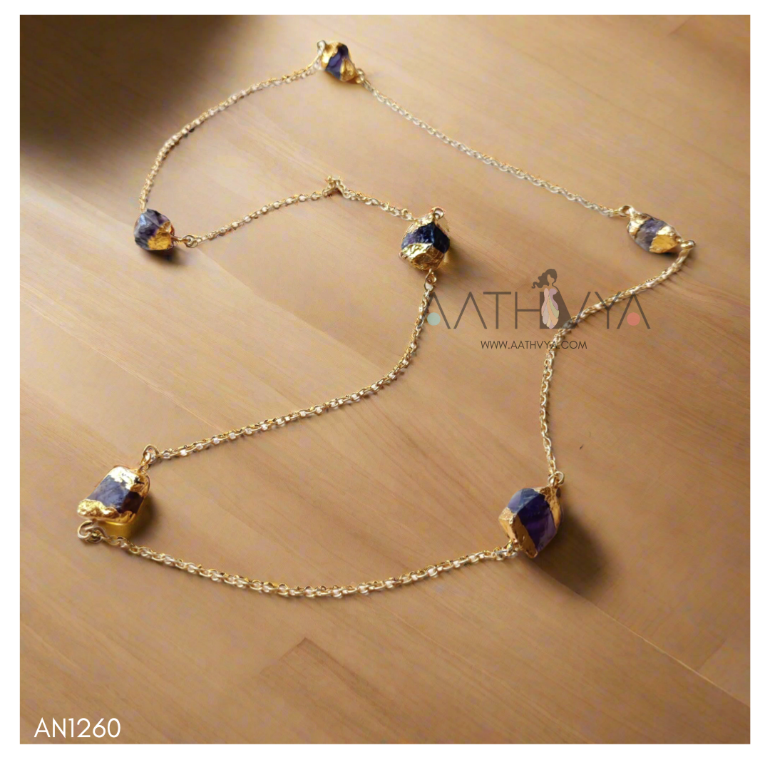 ROSE QUARTZ-AMETHYST CHAIN - AN1260
