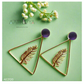 TRIANGULAR FEATHER EARRING - AE2120