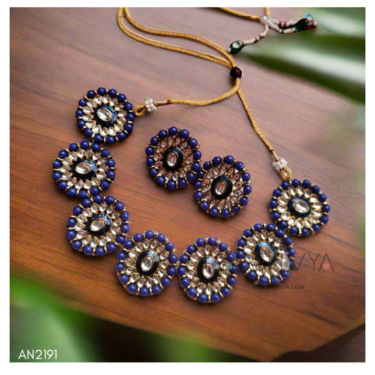 OVAL BEADED MOTIF CHOKER - AN2191