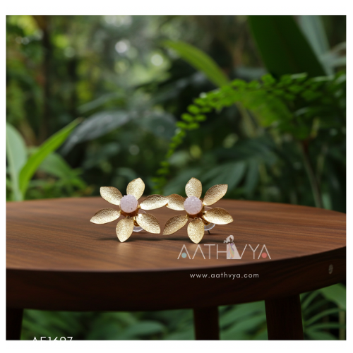 CONTEMPORARY FLORAL STUD - AE1697
