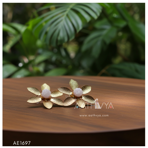 CONTEMPORARY FLORAL STUD - AE1697