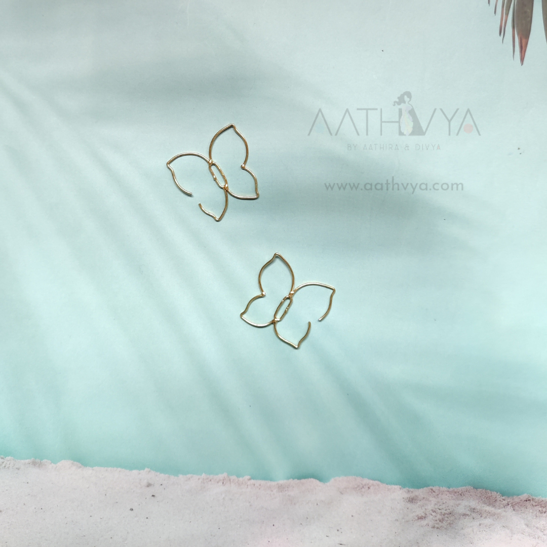 Load video: Lightweight, chic design, butterfly shaped contemporary earring