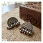 AE1734 - OXIDISED SILVER GHUNGROO EARRINGS