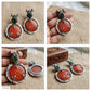 CARVED STONE PEACOCK EARRING - AE2106