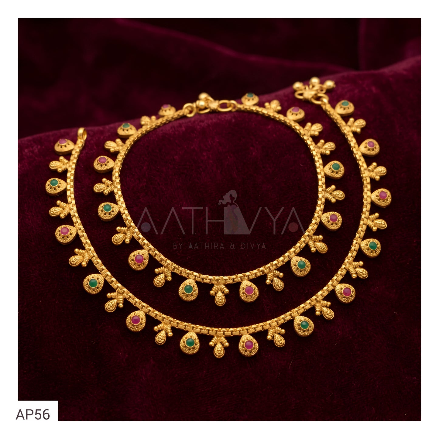 MATTE GOLD ANKLETS - AP56