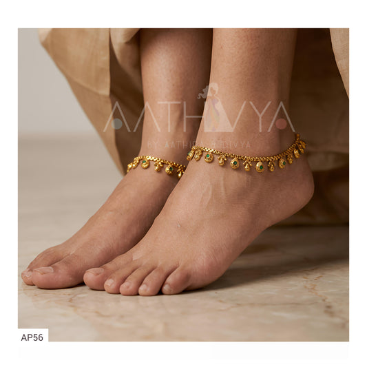 MATTE GOLD ANKLETS - AP56