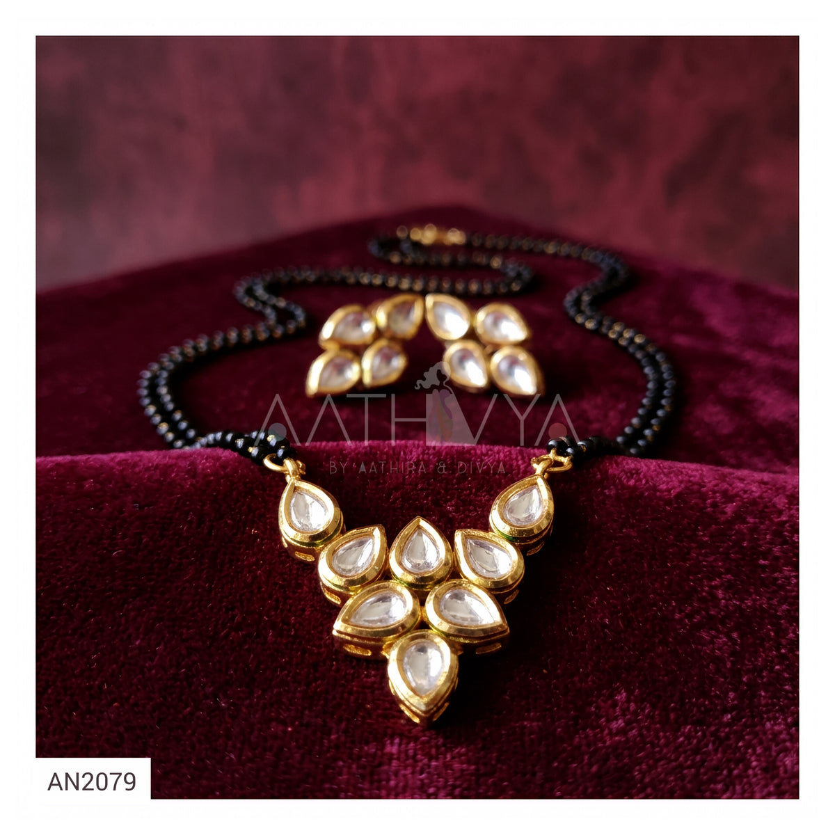 OCTA KUNDAN PENDANT MANGALSUTRA SET - AN2079