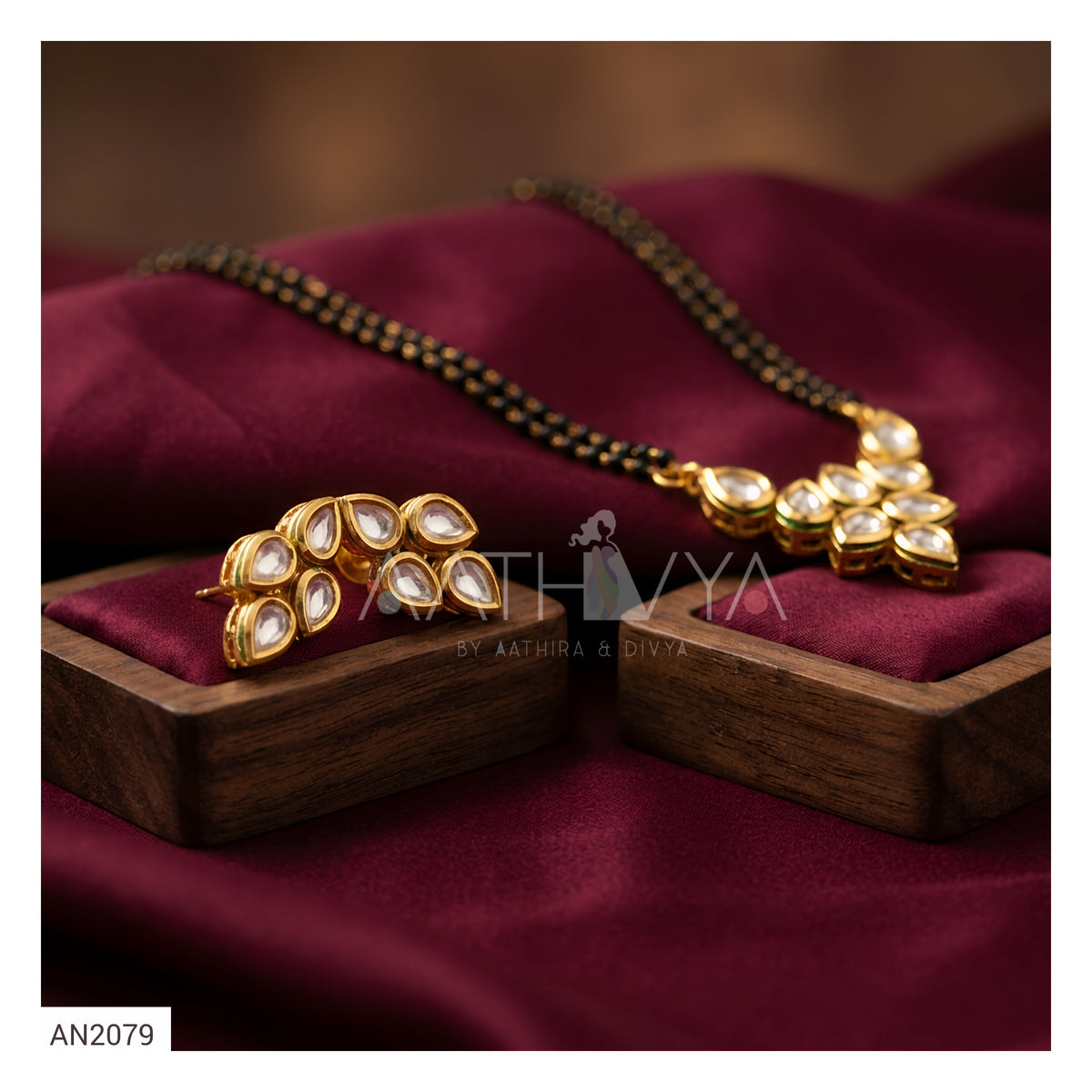 OCTA KUNDAN PENDANT MANGALSUTRA SET - AN2079