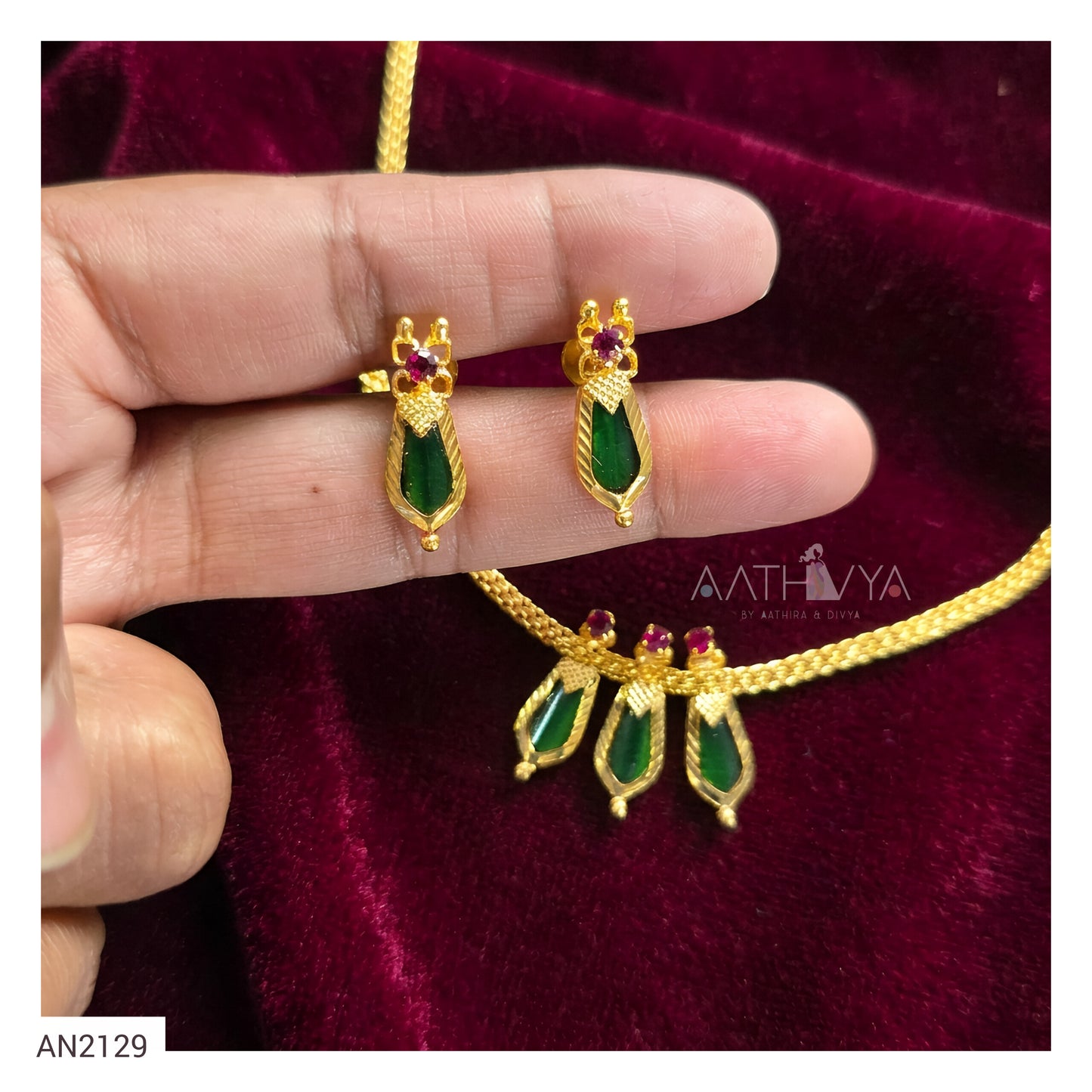 TRI NAAGAPADAM NECKLACE SET - AN2129