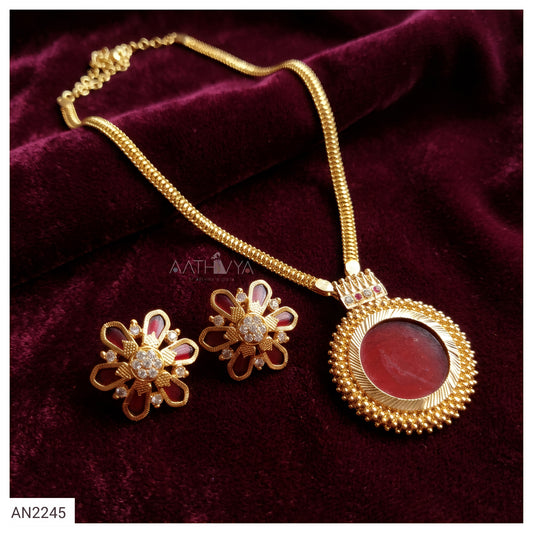 ROUND PENDANT NECKPIECE SET - AN2245