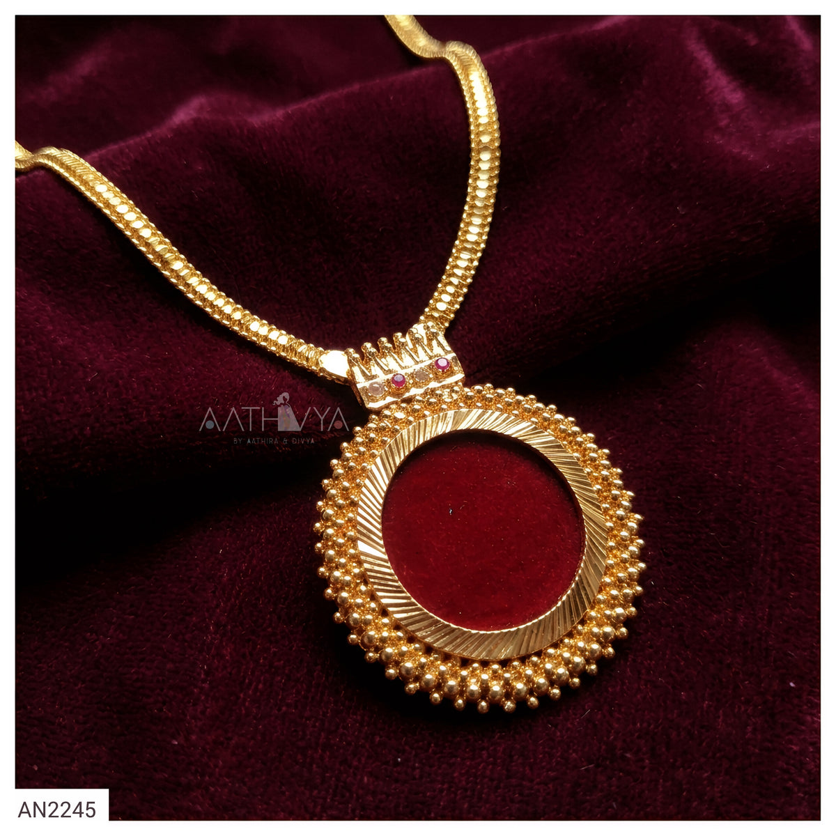 ROUND PENDANT NECKPIECE SET - AN2245