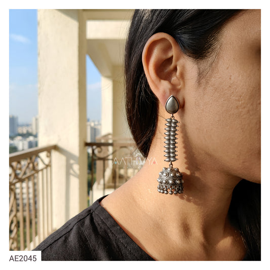 SILVER JHUMKA - AE2045